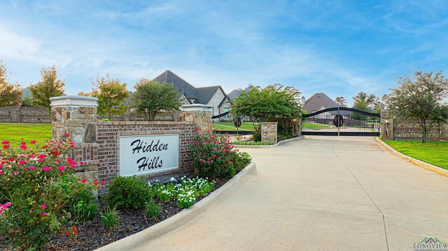 view of community sign