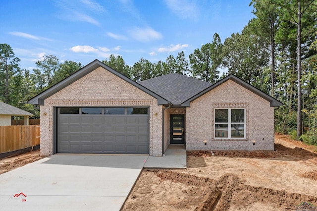 view of front of home featuring a garage