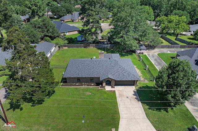 aerial perspective of suburban area