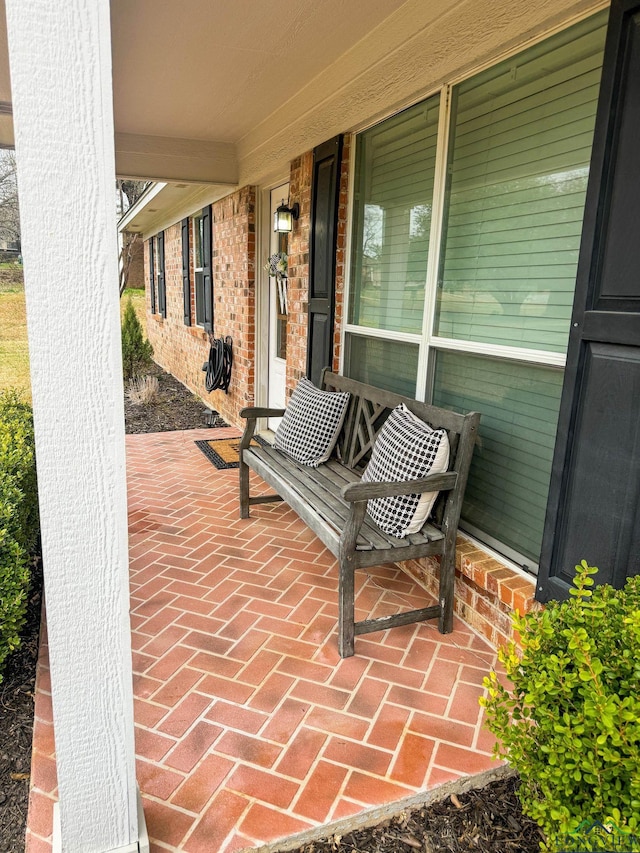 view of patio featuring covered porch