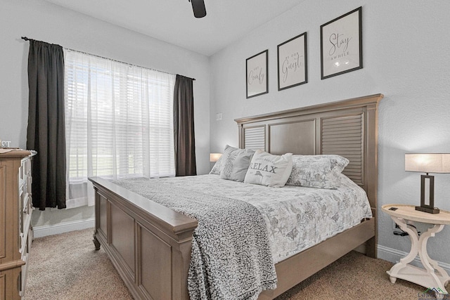 159 Jacobin Creek Dr, Gilmer, TX 75645 - bedroom featuring light carpet and a ceiling fan