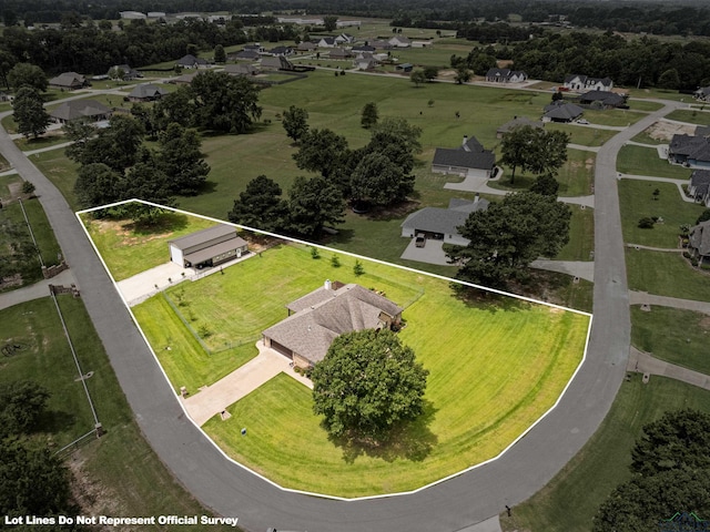 159 Jacobin Creek Dr, Gilmer, TX 75645 - aerial perspective of suburban area featuring property boundaries highlighted