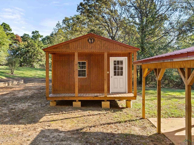 view of outdoor structure