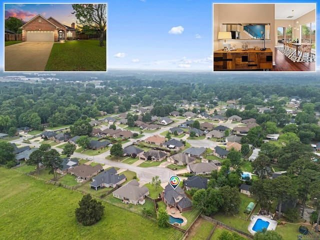 birds eye view of property