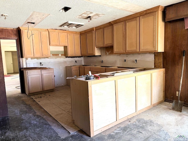 kitchen featuring a textured ceiling