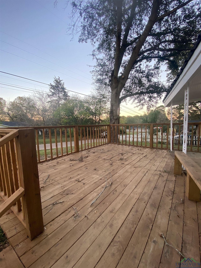 view of wooden terrace