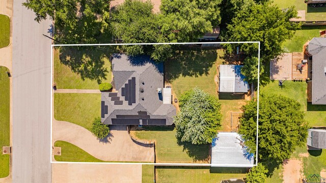 1505 Leach St, Kilgore, TX 75662 - aerial view of property's location with property boundaries highlighted