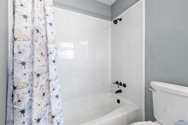 616 Cynthia St, Longview, TX 75605 - bathroom with toilet and shower / bath combo with shower curtain