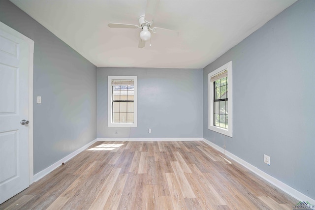 115 Yates St, Mount Vernon, TX 75457 - spare room with ceiling fan, light wood finished floors, plenty of natural light, and baseboards