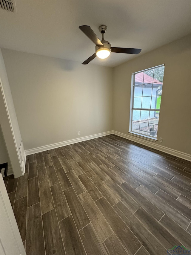 empty room with ceiling fan