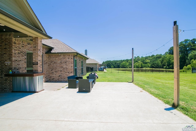 view of patio / terrace with an outdoor living space