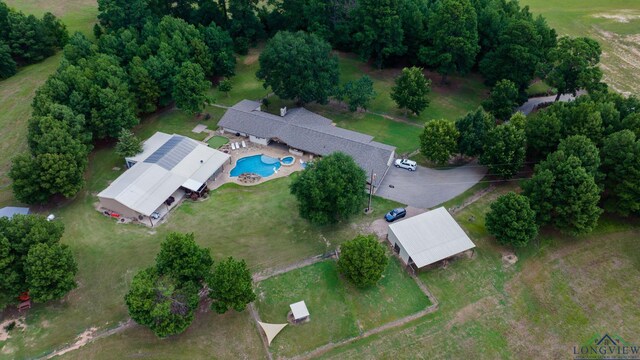 322 Roy Green Rd, Longview, TX 75602 - aerial view of property and surrounding area with a pool area