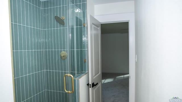 bathroom with walk in shower