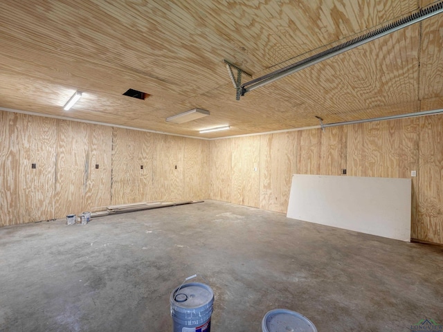 3902 Hazel St, Texarkana, TX 75503 - garage with wooden walls and wooden ceiling