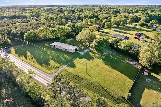 drone / aerial view featuring a rural view