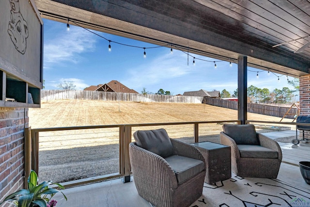 view of patio / terrace featuring a fenced backyard