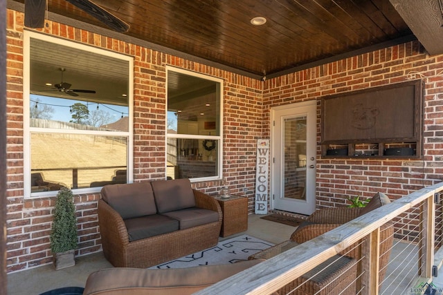 view of patio / terrace with an outdoor hangout area