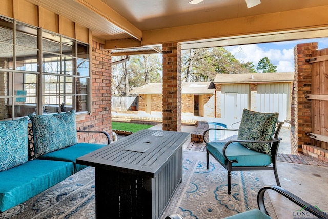 view of sunroom