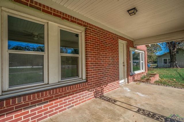 view of patio / terrace with a porch