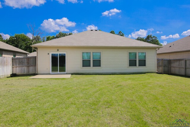 1146 Mission Creek Dr, Longview, TX 75601 - back of house featuring a patio area, a fenced backyard, and a shingled roof