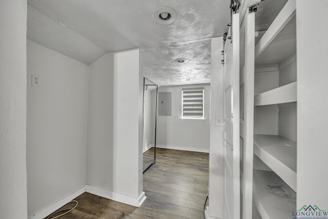 585 Naples Dr, Omaha, TX 75571 - spacious closet featuring wood finished floors and electric panel