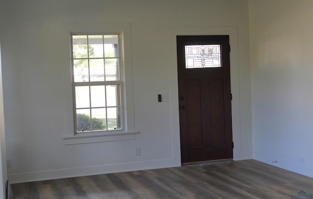 entryway featuring dark hardwood / wood-style flooring