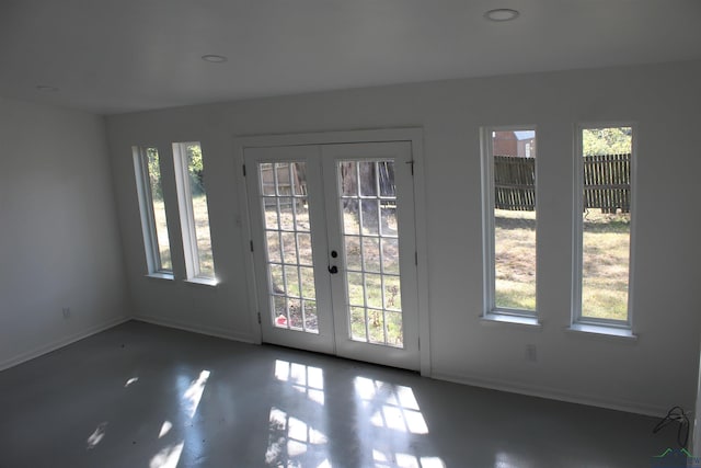 doorway with french doors