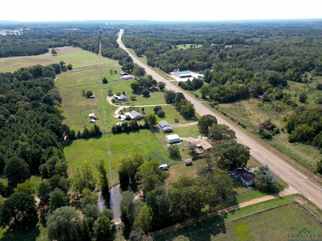 drone / aerial view featuring a rural view