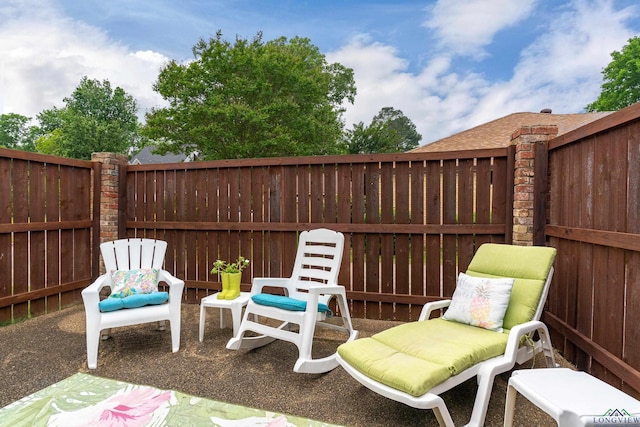 view of patio / terrace with fence