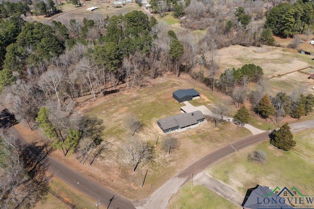 bird's eye view featuring a rural view