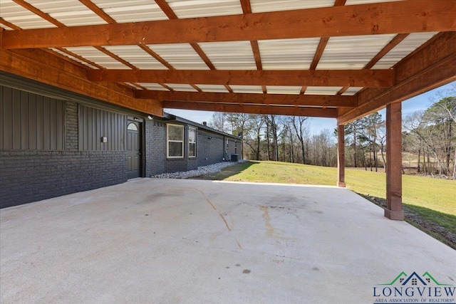 view of patio with a carport