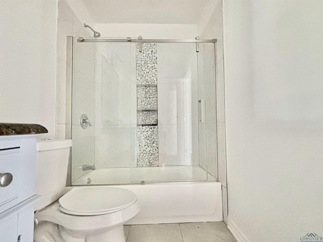 68 Eason Ln, Atlanta, TX 75551 - full bath featuring tile patterned floors, bath / shower combo with glass door, and toilet