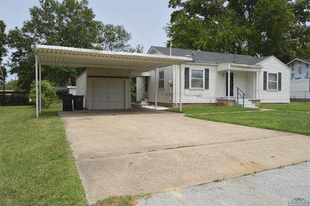 105 W Highland Ave, Longview, TX 75602 - view of front of home featuring a front yard, concrete driveway, a garage, and crawl space