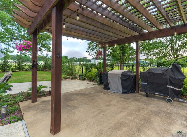 4300 Willow Bnd, Longview, TX 75602 - view of patio / terrace with grilling area and a pergola