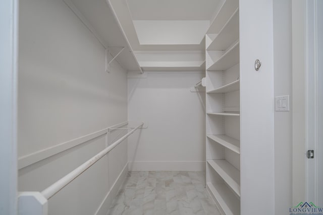 view of walk in closet