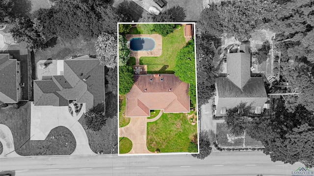 3714 Bill Owens Pkwy, Longview, TX 75605 - aerial view of residential area featuring property boundaries highlighted