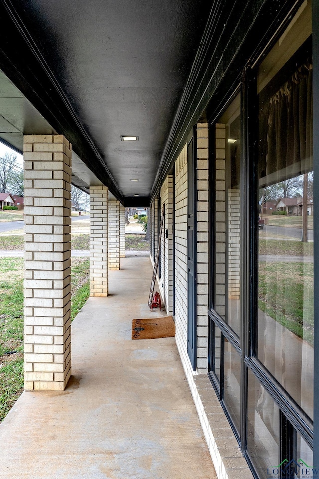 view of patio with a porch