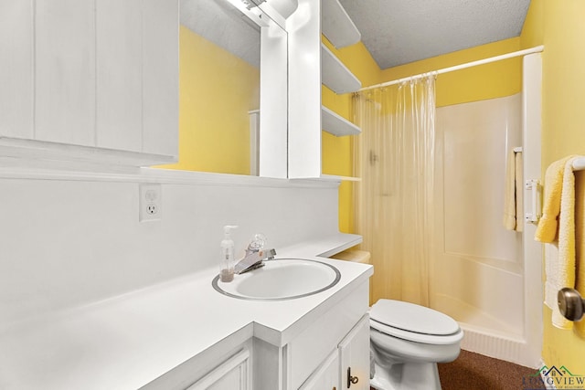 6940 Fm 778, Hawkins, TX 75765 - full bathroom featuring a stall shower, toilet, and vanity