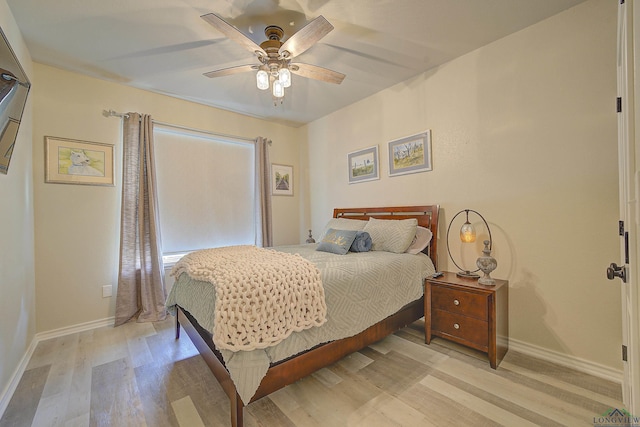 5112 Remington St, Texarkana, TX 75503 - bedroom featuring light wood-type flooring, baseboards, and a ceiling fan