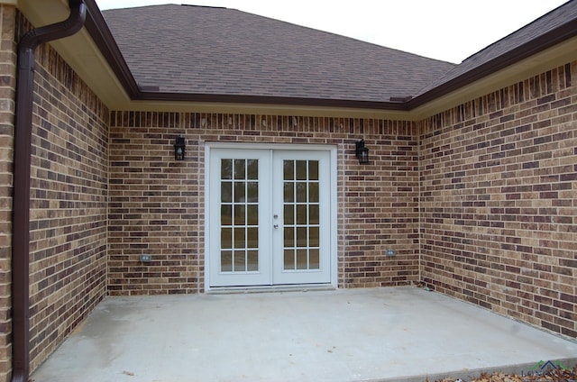 view of patio / terrace featuring french doors