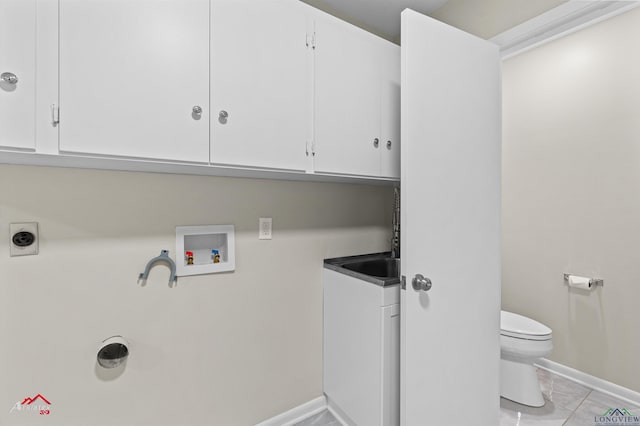 3408 Airline Rd, Longview, TX 75605 - laundry room featuring hookup for an electric dryer, hookup for a washing machine, and cabinet space