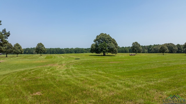 view of home's community featuring a yard and a rural view