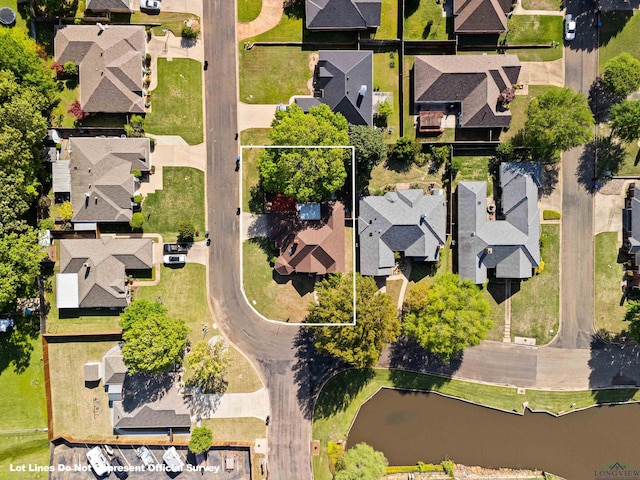 504 Lakewood Dr, Longview, TX 75604 - aerial view with a water view and a residential view