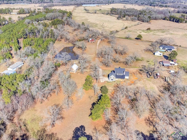 bird's eye view with a rural view