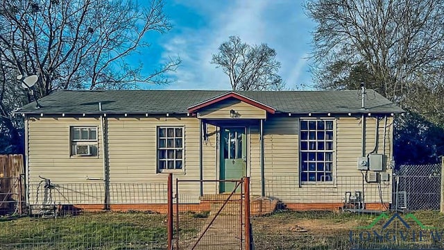 view of front facade with cooling unit