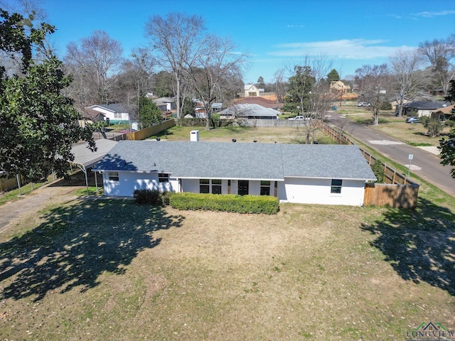 drone / aerial view featuring a residential view