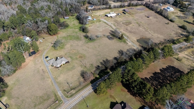 drone / aerial view featuring a rural view