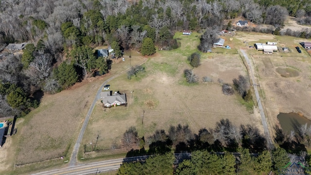 bird's eye view featuring a rural view