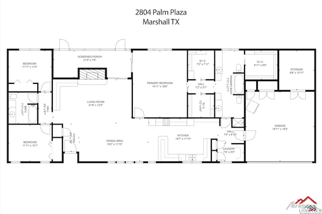 2804 Palm Plz, Marshall, TX 75672 - property floor plan
