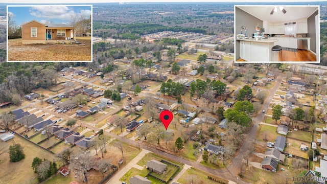 aerial view featuring a residential view